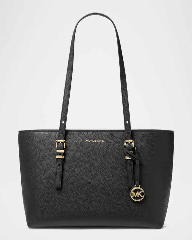 Quinn Medium East-West Leather Tote Bag